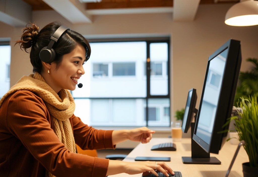 Customer support team helping a user